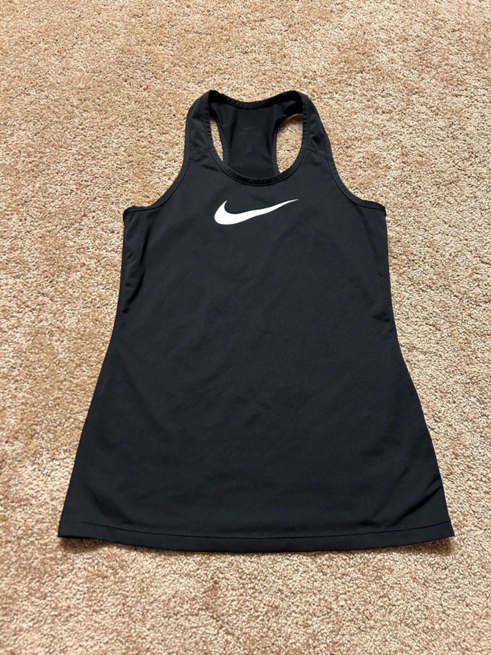 Nike Black Tank Top with White Swoosh